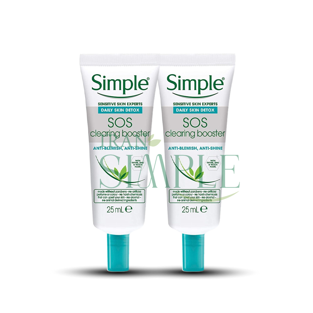 پکیج دوتایی ژل ضد جوش سیمپل اصل با اثرگذاری و کاهش التهاب فوری جوش مناسب انواع پوست حتی پوست حساس (SOS)