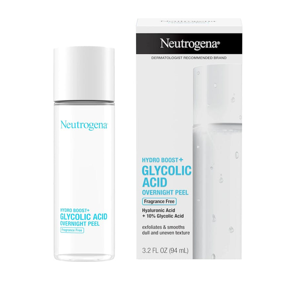 سرم شب لایه‌بردار نوتروژینا Hydro Boost با اسید گلیکولیک فاقد عطر 94 میل